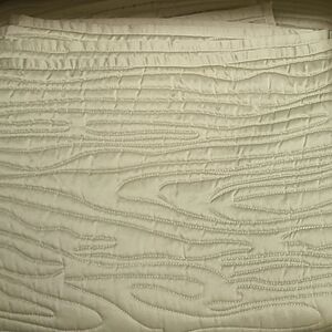 Cindy Crawford Style Elise Light Sage Green Satin Woodgrain Coverlet / Q…
